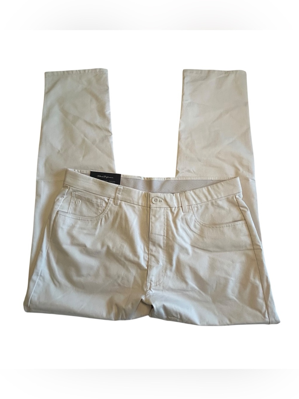Men's Slim Stretch Chinos in Light Cream